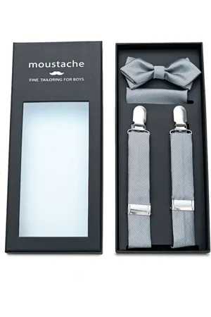 M. Moustache Juego de tirantes con diseño rayado