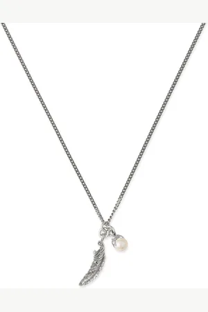 EMANUELE BICOCCHI Collar de perlas con colgante Piuma