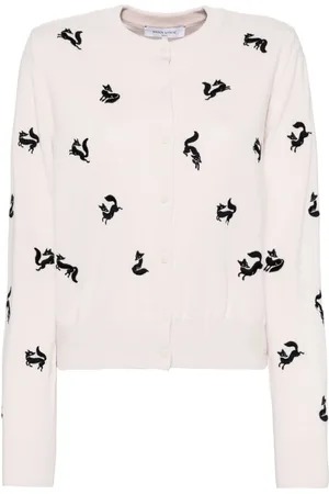 Maison Kitsuné Cárdigan con zorro bordado