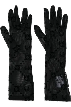Marine Serre Guantes con monograma