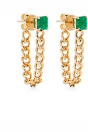 Anita 18KT yellow gold emerald earrings