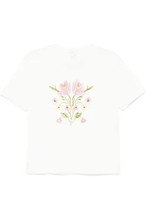 Giambattista Valli Camiseta con bordado floral
