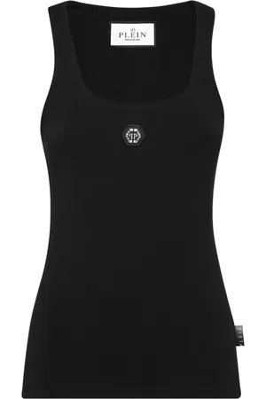 Philipp Plein Camiseta sin mangas con aplique del logo