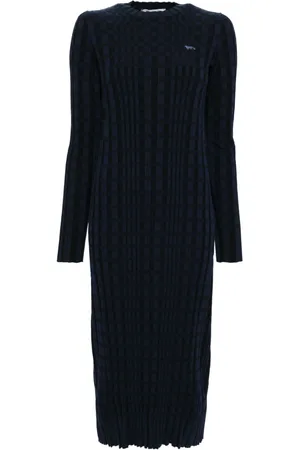 Maison Kitsuné Vestido a cuadros