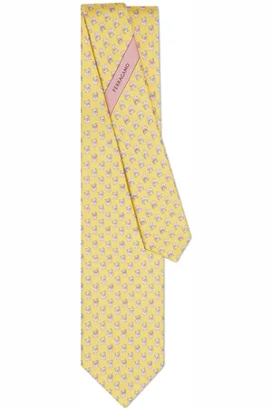 Salvatore Ferragamo Corbata con bulldog estampado
