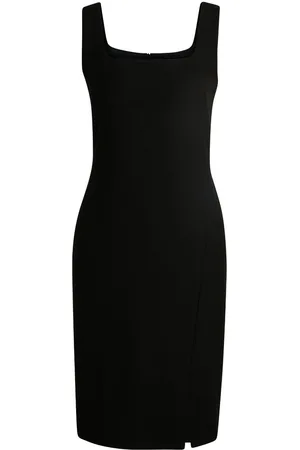 HUGO BOSS Vestido corto con cuello cuadrado