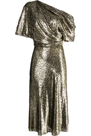 Amsale Vestido midi drapeado