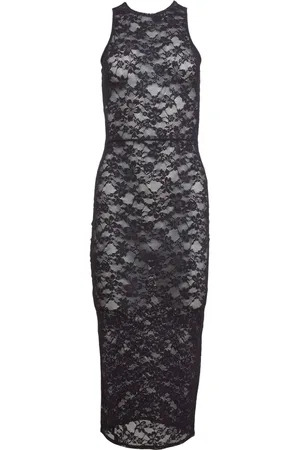 FLEUR DU MAL Vestido sin mangas Le Stretch de encaje con espalda de nadador