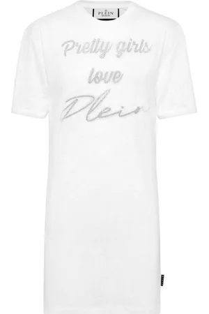 Philipp Plein Vestido estilo camiseta de manga corta