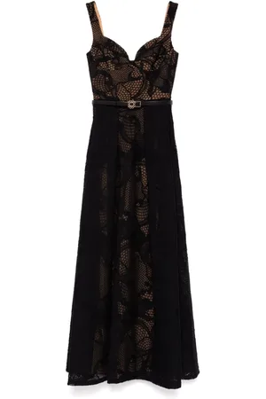 Elie saab Vestido bordado de tul