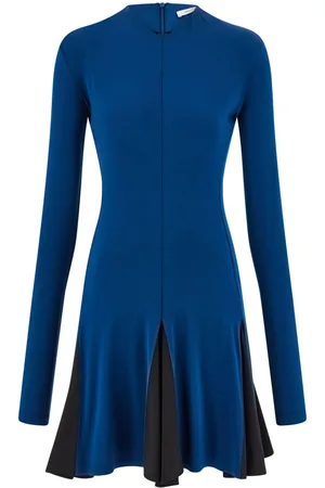 Salvatore Ferragamo Vestido skater con diseño colour block
