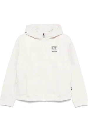 EA7 Sudadera con capucha y parche del logo