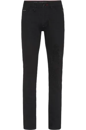 Philipp Plein Vaqueros Super Straight con detalle de dragón