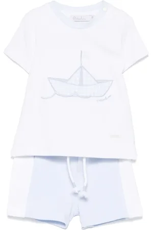 PATACHOU Set con bermudas y barco bordado