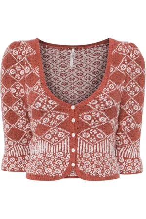 Free People Cárdigan con motivo floral