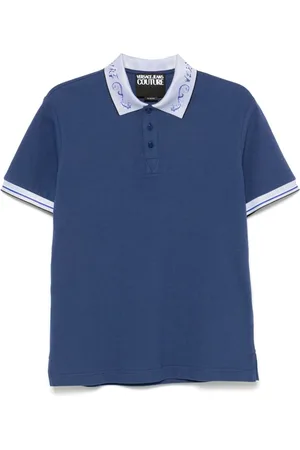 VERSACE Polo con logo en el cuello