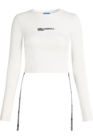 Karl Lagerfeld Camiseta de canalé con manga larga