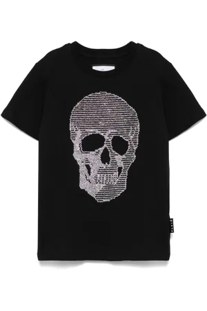 Philipp Plein Camiseta con motivo de calavera y cuello redondo