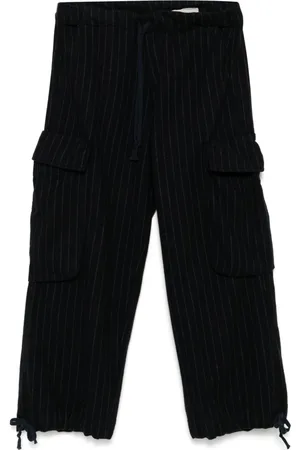 GREG LAUREN Pantalones anchos a rayas diplomáticas