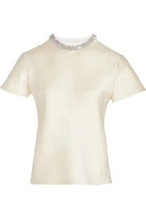 Giambattista Valli Camiseta con apliques de cristal