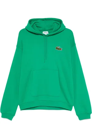 Lacoste Sudadera con capucha y parche de cocodrilo