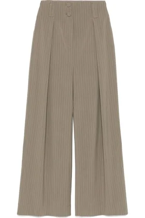 MITILIANE COUTURE Pantalones anchos a rayas diplomáticas