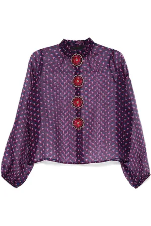 Cynthia Rowley Blusa con botones florales