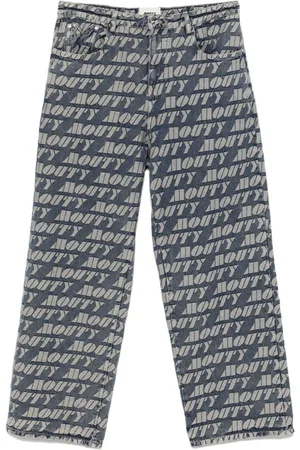 MOUTY Vaqueros holgados con logo en jacquard