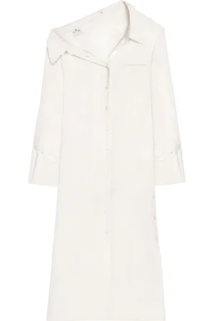 Courrèges Vestido camisero en crepé
