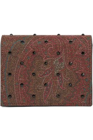 Etro Cartera plegable con motivo de cachemira