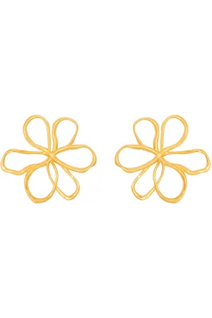 Oscar de la Renta Pendientes Threaded Flower pequeños