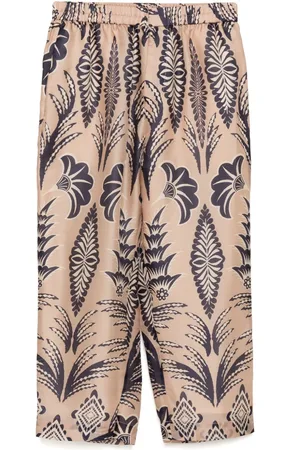 BIYAN Pantalones rectos con estampado floral