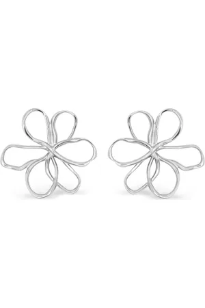 Oscar de la Renta Pendientes Threaded Flower pequeños