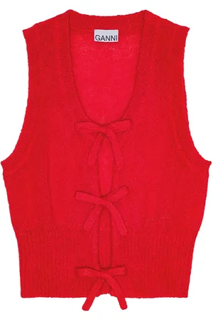 Ganni Chaleco con detalle de lazo