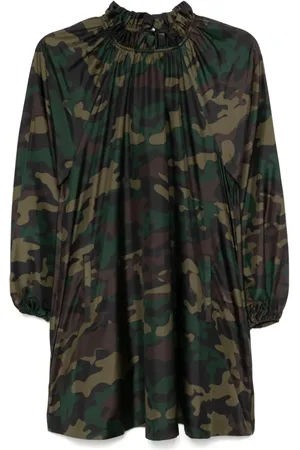 Cynthia Rowley Vestido corto con estampado militar