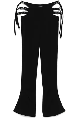 MUGLER Pantalones acampanados con detalle de hebilla