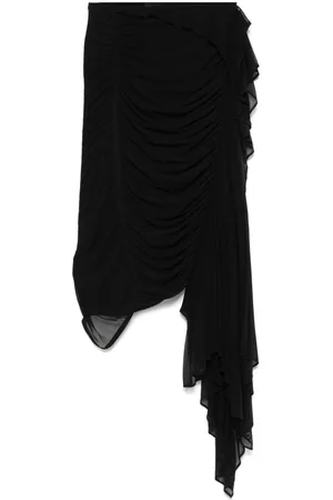 MUGLER Falda midi fruncida