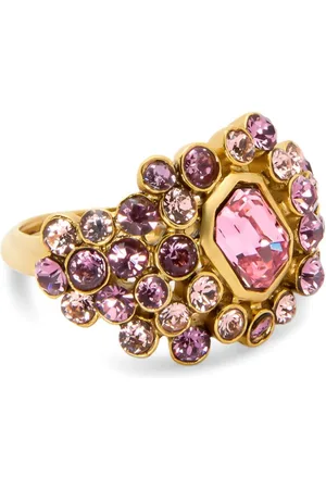 Oscar de la Renta Anillo con varios cristales en racimo