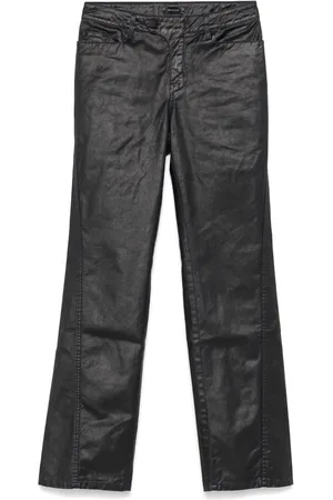 MUGLER Pantalones rectos con efecto encerado