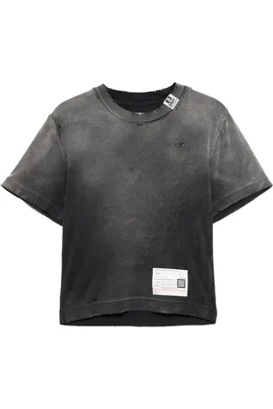 Maison Mihara Yasuhiro Camiseta con logo bordado