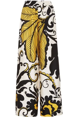 La DoubleJ Pantalones palazzo con estampado Marea
