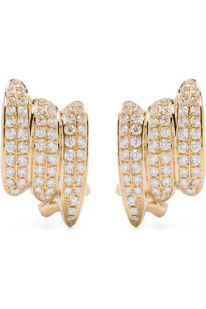 Anita Pendientes Clair pequeños en oro amarillo de 18 ct con diamantes