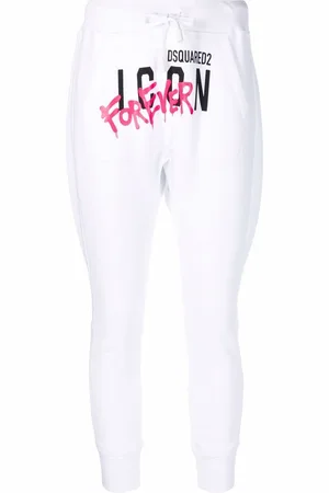 Dsquared2 Pantalones de talle alto con logo