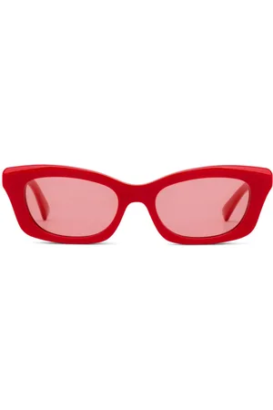 Alexander McQueen Gafas de sol con montura geométrica