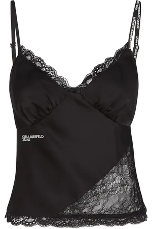Karl Lagerfeld Top con logo bordado