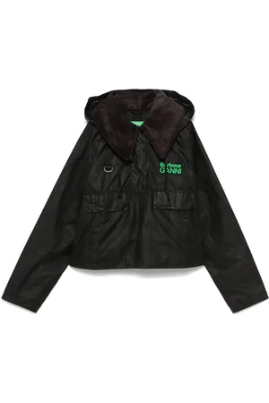 Barbour Parka a cuadros tartán de x Ganni