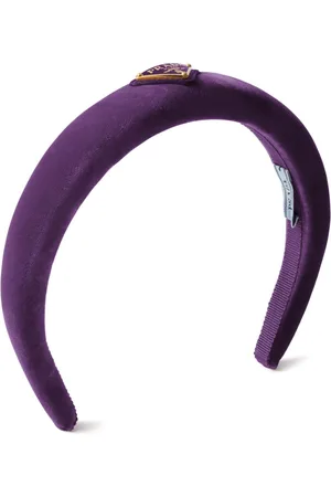 Prada Diadema con placa triangular del logo
