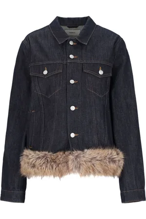 COPERNI Chaqueta vaquera con dobladillo de pelo artificial