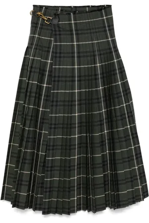 Burberry Falda larga con motivo Check