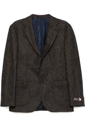 MAN ON THE BOON. Blazer con motivo de espiga